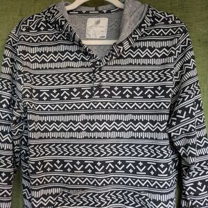 On the Byas Monochrome Patterned Hoodie